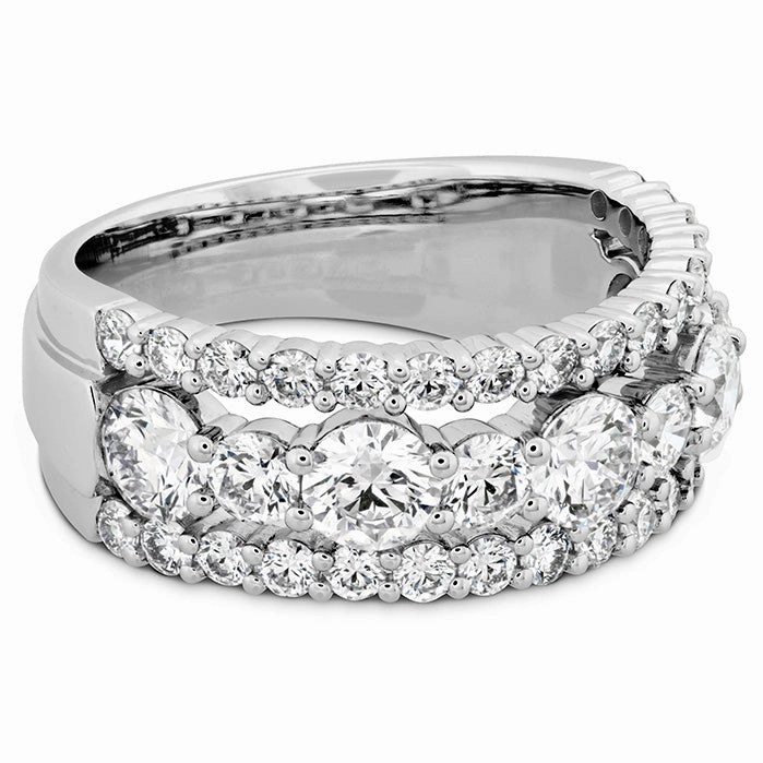 Hearts On Fire Enticing Three Row Diamond Ring