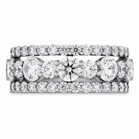 Hearts On Fire Enticing Three Row Diamond Ring