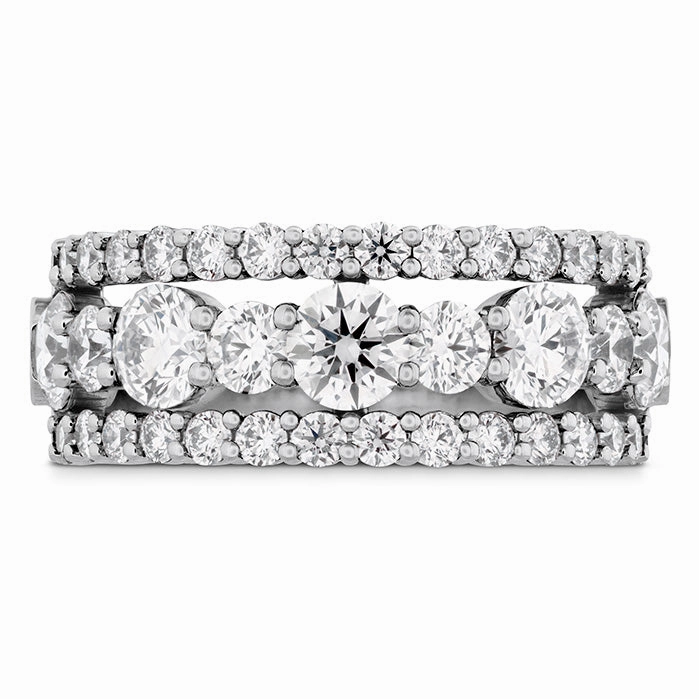 Hearts On Fire Enticing Three Row Diamond Ring