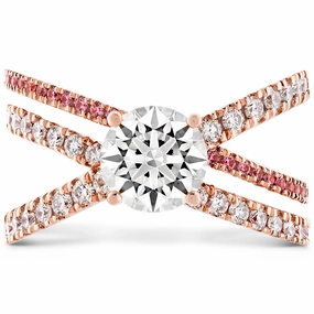 Hearts On Fire Harley Wrap Diamond and Sapphire Engagement Ring