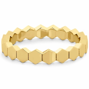 Hearts On Fire Hex Metal Eternity Band