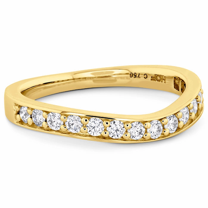 Hearts On Fire Hexagonal Curved Diamond Band