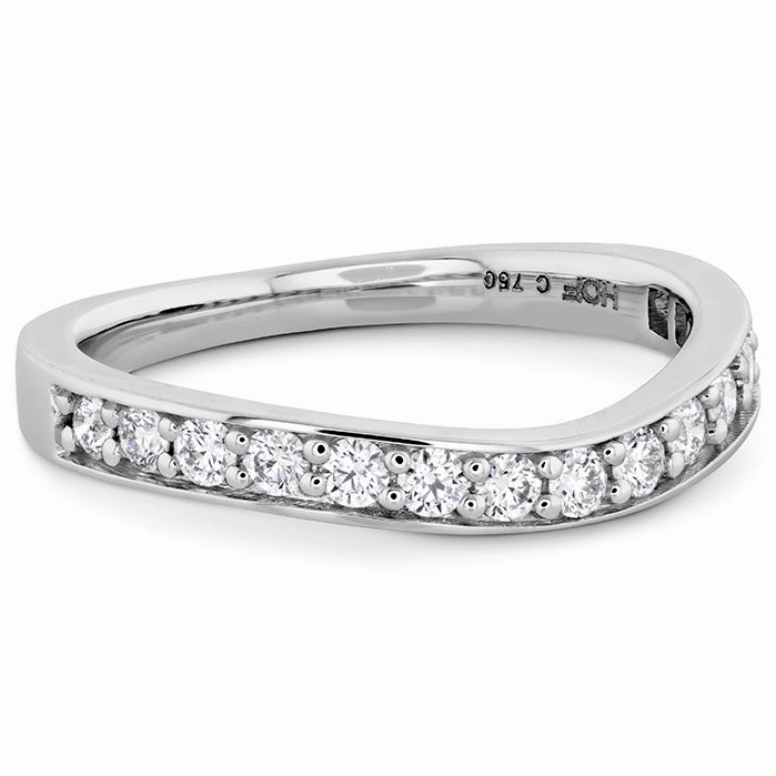 Hearts On Fire Hexagonal Curved Diamond Band