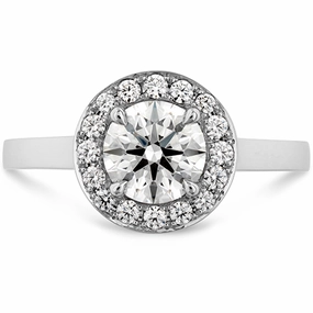 Hearts On Fire Illustrious Halo Diamond Engagement Ring