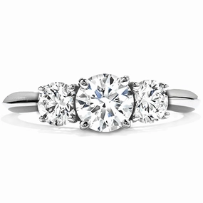Hearts On Fire Insignia Three Stone Channel Engagement Ring