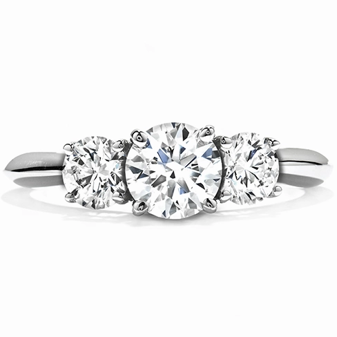 Hearts On Fire Insignia Three Stone Channel Engagement Ring