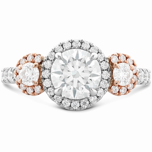 Hearts On Fire Integrity Three Stone Diamond Engagement Ring