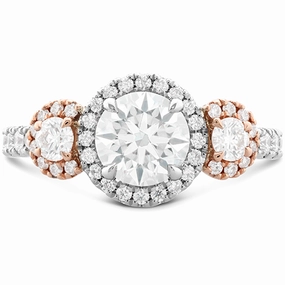 Hearts On Fire Integrity Three Stone Diamond Engagement Ring