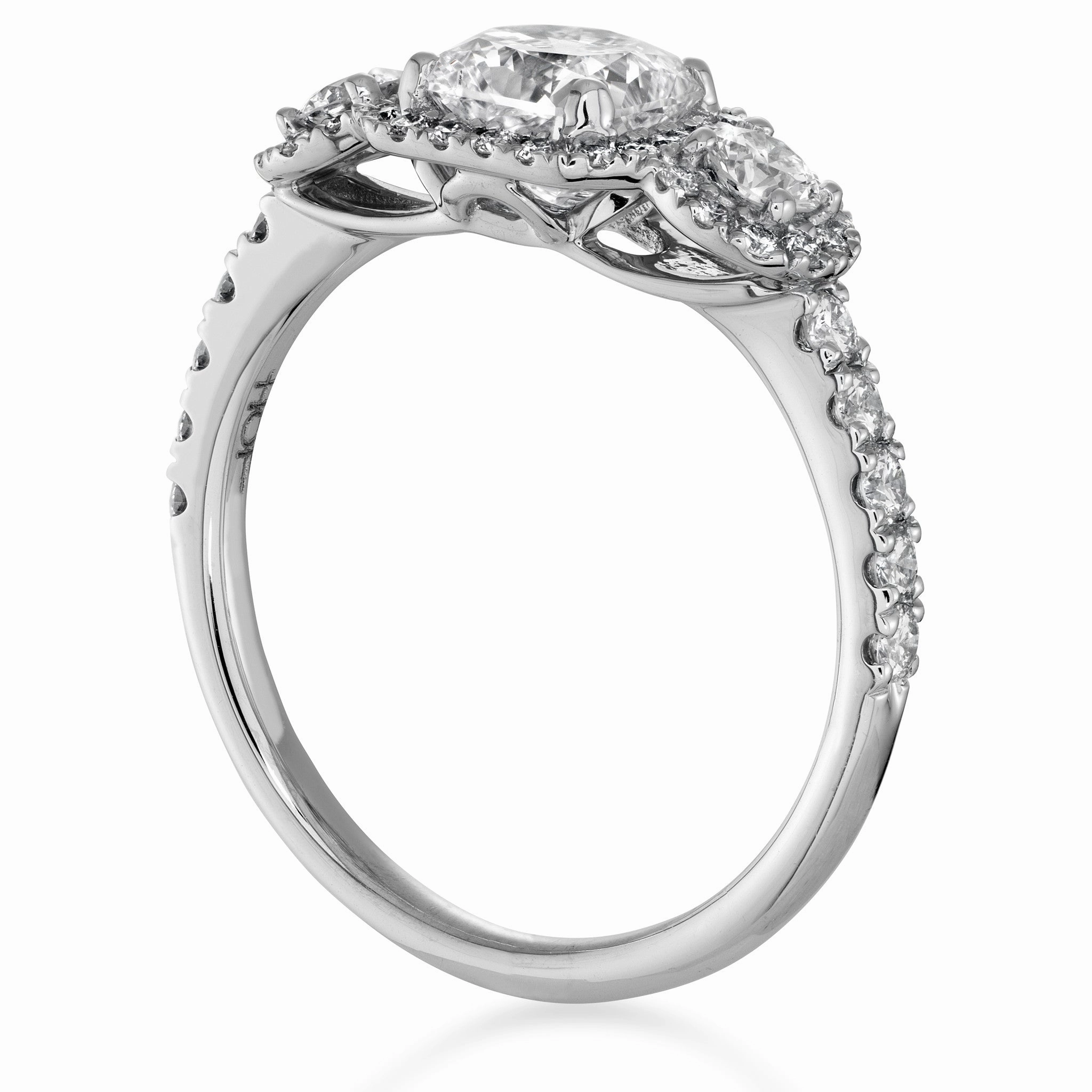 Hearts On Fire Integrity Three Stone Engagement Ring