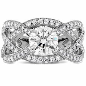Hearts On Fire Intertwining Diamond Engagement Ring