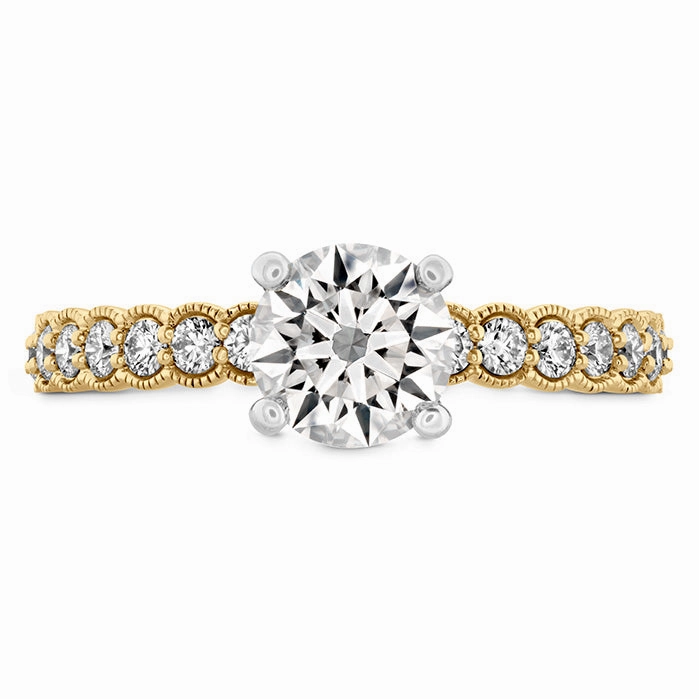 Hearts On Fire Isabelle Milgrain Diamond Engagement Ring