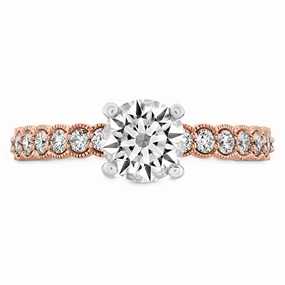 Hearts On Fire Isabelle Milgrain Diamond Engagement Ring
