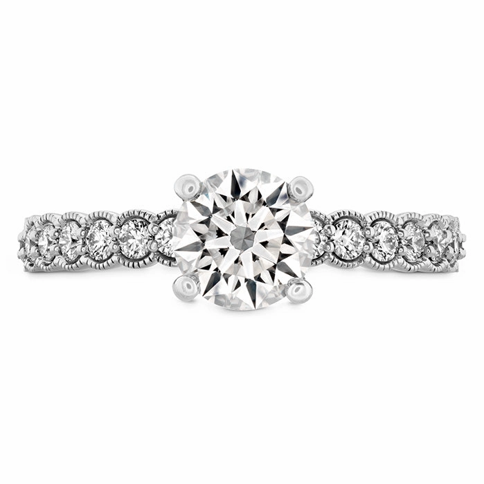Hearts On Fire Isabelle Milgrain Diamond Engagement Ring
