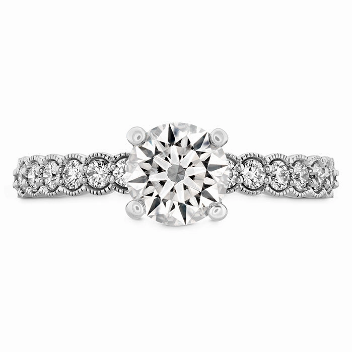 Hearts On Fire Isabelle Milgrain Diamond Engagement Ring