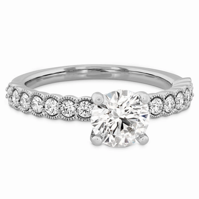 Hearts On Fire Isabelle Milgrain Diamond Engagement Ring