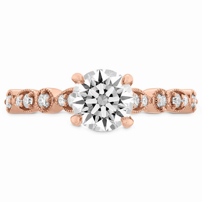 Hearts On Fire Isabelle Teardrop Milgrain Diamond Engagement Ring