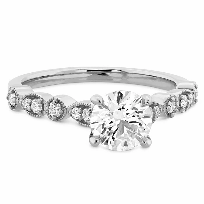 Hearts On Fire Isabelle Teardrop Milgrain Diamond Engagement Ring