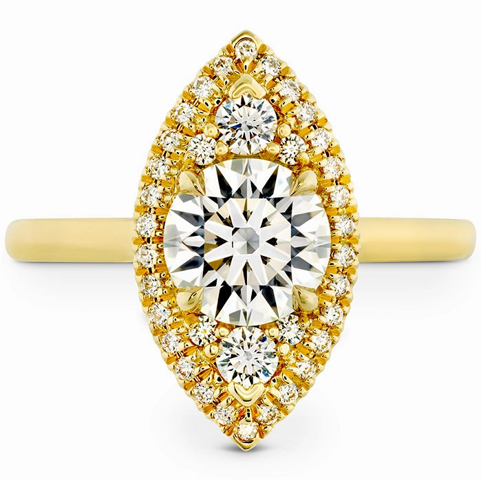 Hearts On Fire Juliette Marquise Halo Engagement Ring