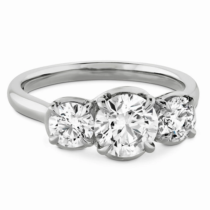 Hearts On Fire Juliette Three Stone Diamond Engagement Ring