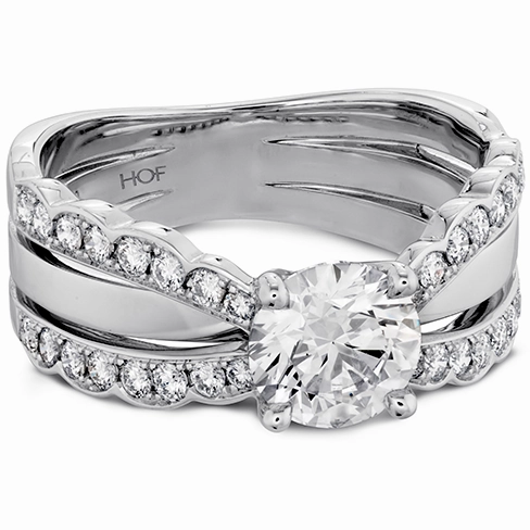 Hearts On Fire Lorelei Double Diamond Row Engagement Ring