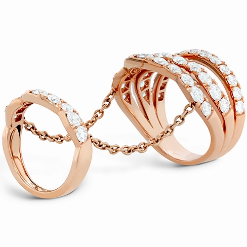 Hearts On Fire Lorelei Double Link Wave Diamond Ring