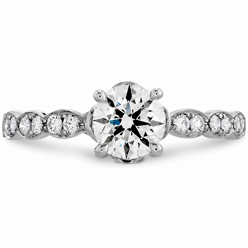 Hearts On Fire Lorelei Floral Engagement Ring Diamond Band