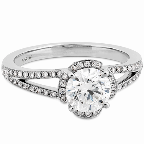 Hearts On Fire Lorelei Split Shank Diamond Engagement Ring