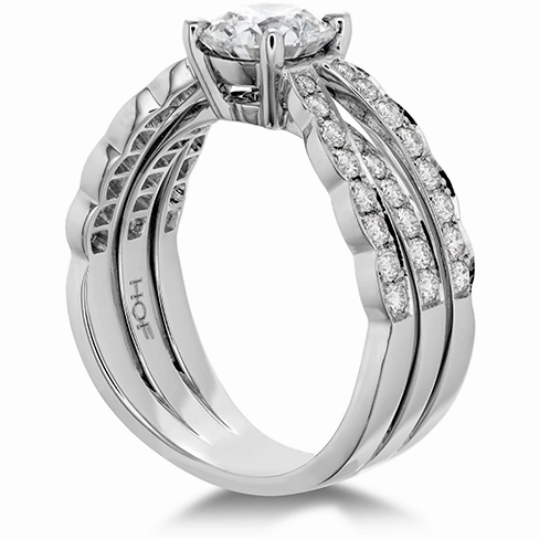 Hearts On Fire Lorelei Triple Diamond Row Engagement Ring