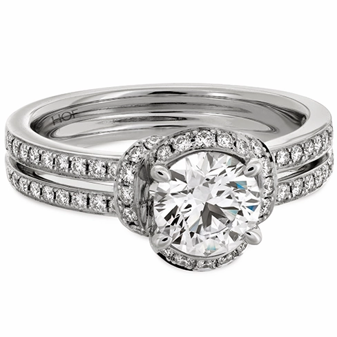 Hearts On Fire Optima Double Row Diamond Engagement Ring