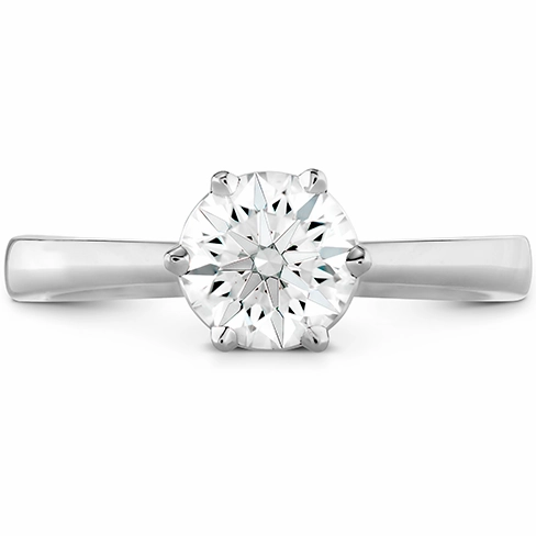 Hearts On Fire Signature 6 Prong Solitaire Diamond Engagement Ring