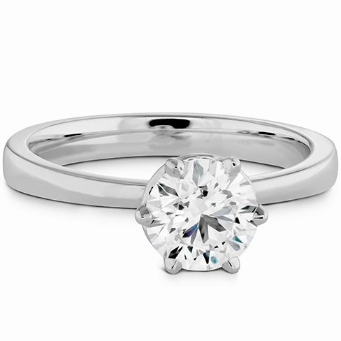 Hearts On Fire Signature 6 Prong Solitaire Diamond Engagement Ring