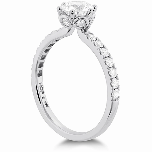 Hearts On Fire Signature Bezel Basket Diamond Engagement Ring