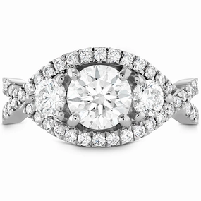 Hearts On Fire Significance Three Stone Diamond Engagement Ring