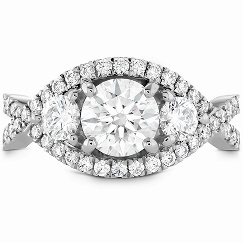 Hearts On Fire Significance Three Stone Diamond Engagement Ring