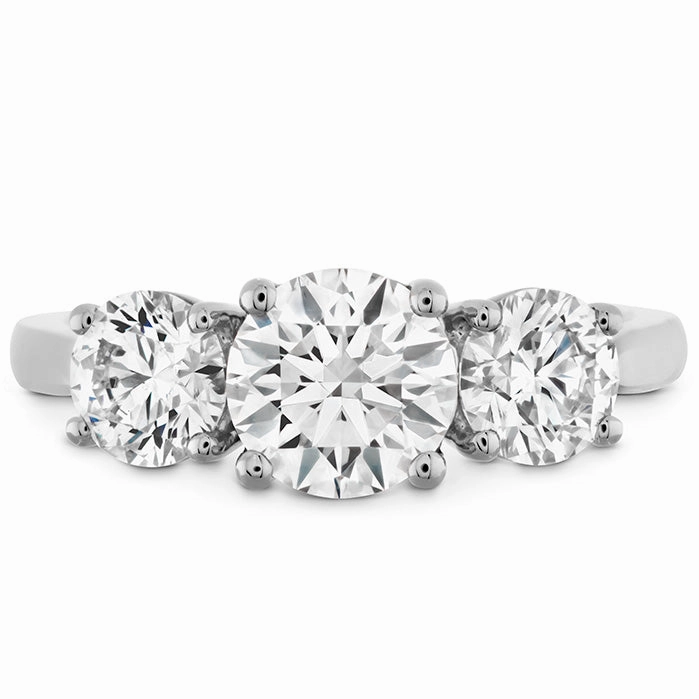 Hearts On Fire Simply Bridal Three Stone Engagement Ring