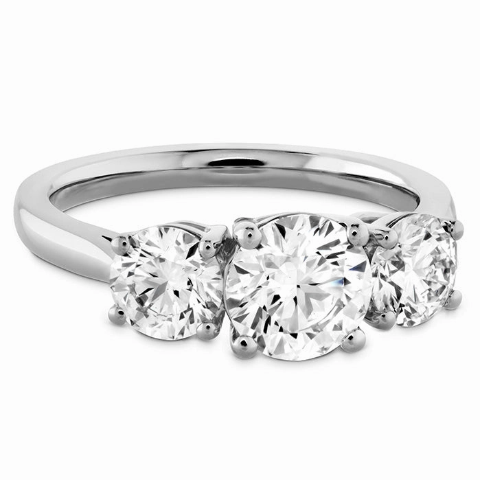 Hearts On Fire Simply Bridal Three Stone Engagement Ring