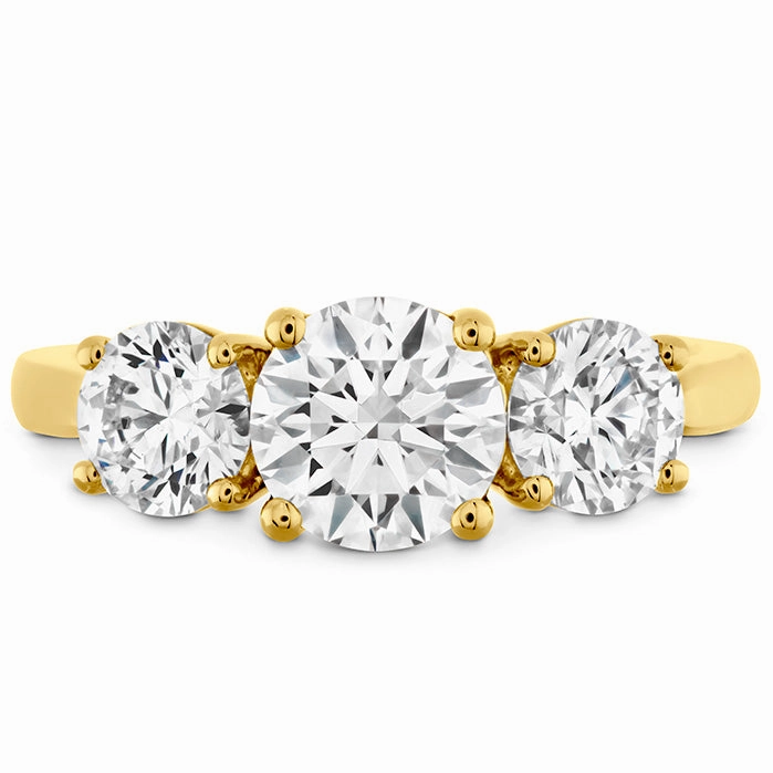 Hearts On Fire Simply Bridal Three Stone Engagement Ring