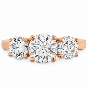 Hearts On Fire Simply Bridal Three Stone Engagement Ring