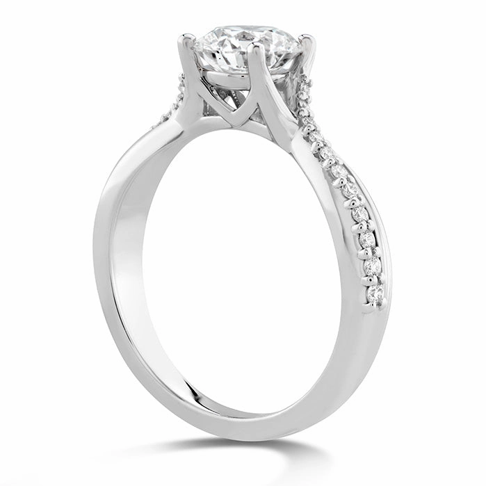 Hearts On Fire Simply Bridal Twist Diamond Engagement Ring