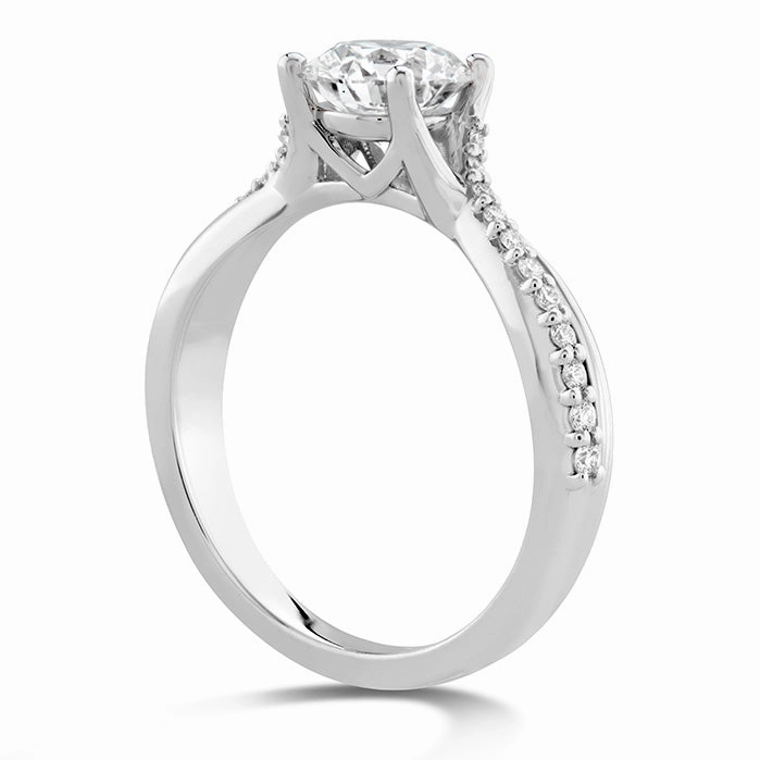 Hearts On Fire Simply Bridal Twist Diamond Engagement Ring