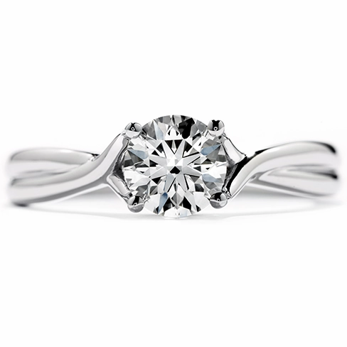 Hearts On Fire Simply Bridal Twist Solitaire Diamond Engagement Ring