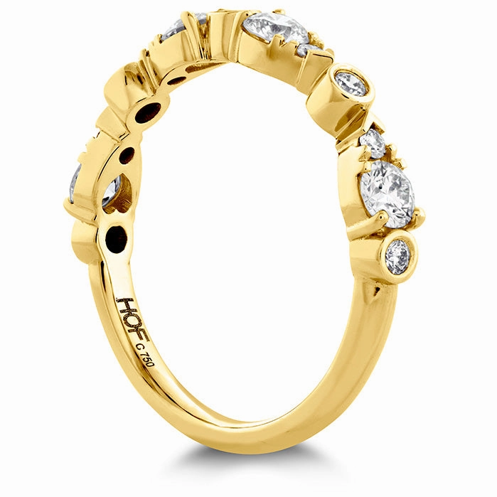 Hearts On Fire Teardrop Bezel Diamond Band