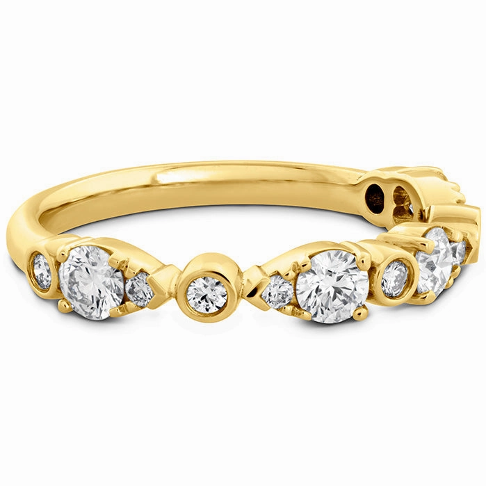 Hearts On Fire Teardrop Bezel Diamond Band