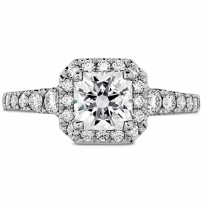 Hearts On Fire Transcend Premier Dream Halo Diamond Engagement Ring
