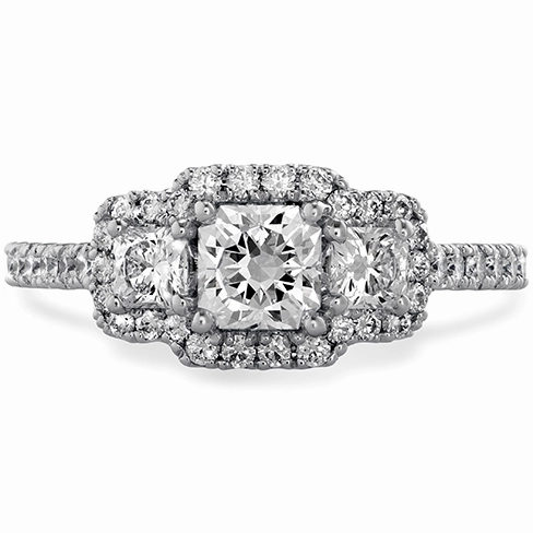 Hearts On Fire Transcend Three-Stone Dream Engagement Ring