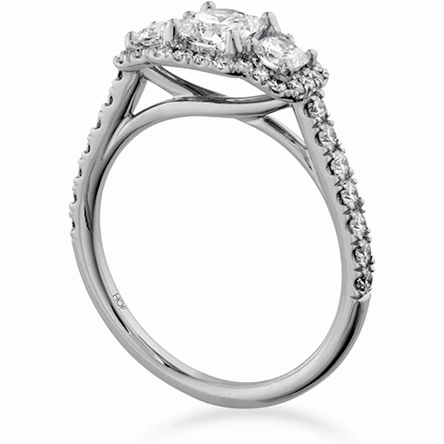 Hearts On Fire Transcend Three-Stone Dream Engagement Ring