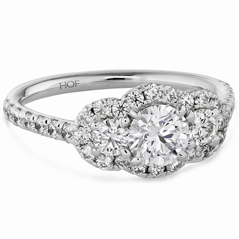 Hearts On Fire Transcend Three Stone Engagement Ring