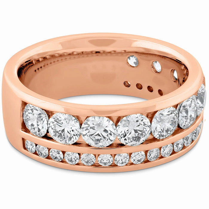 Hearts On Fire Two Row Channel Diamond Ring