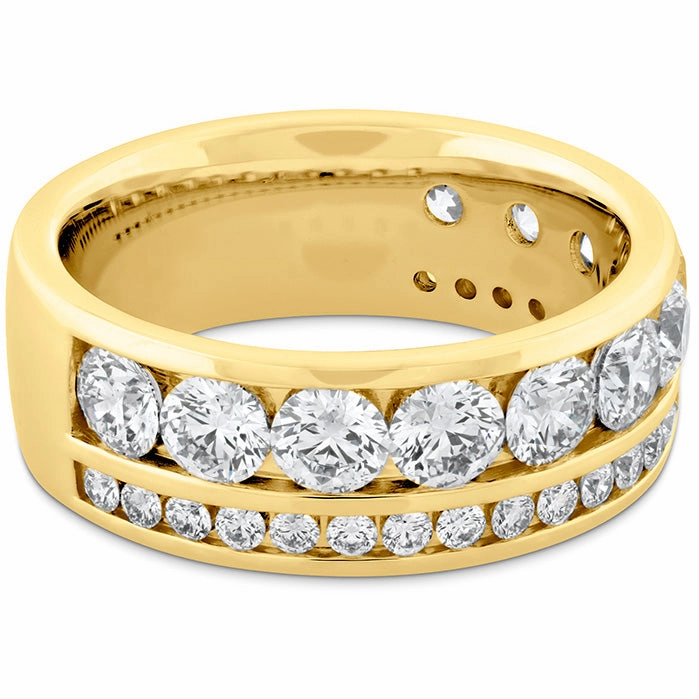 Hearts On Fire Two Row Channel Diamond Ring