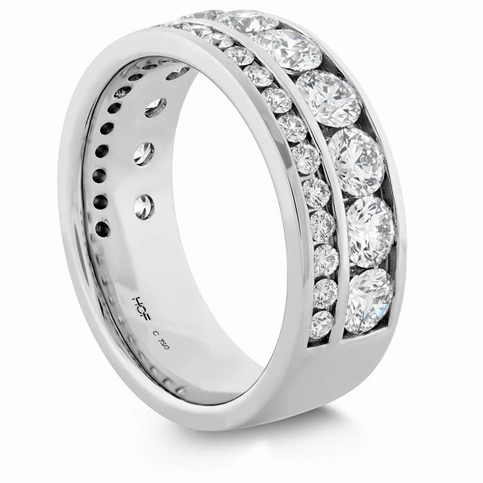 Hearts On Fire Two Row Channel Diamond Ring